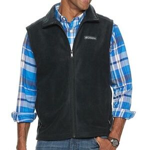Columbia Fleece Vest Men Size XXL Charcoal Gray